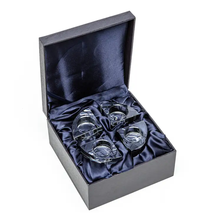 Saks Optical Crystal Candleholder Set of 4 #2