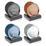 Ensemble de 4 sous-verres Aladdin sur support Noir
