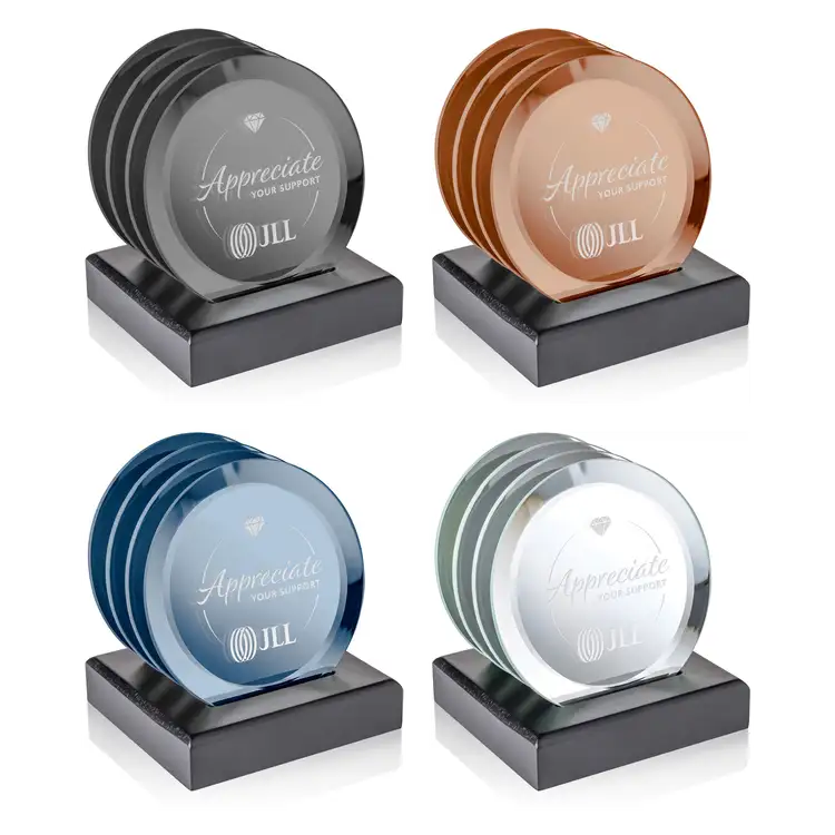Ensemble de 4 sous-verres Aladdin sur support Noir