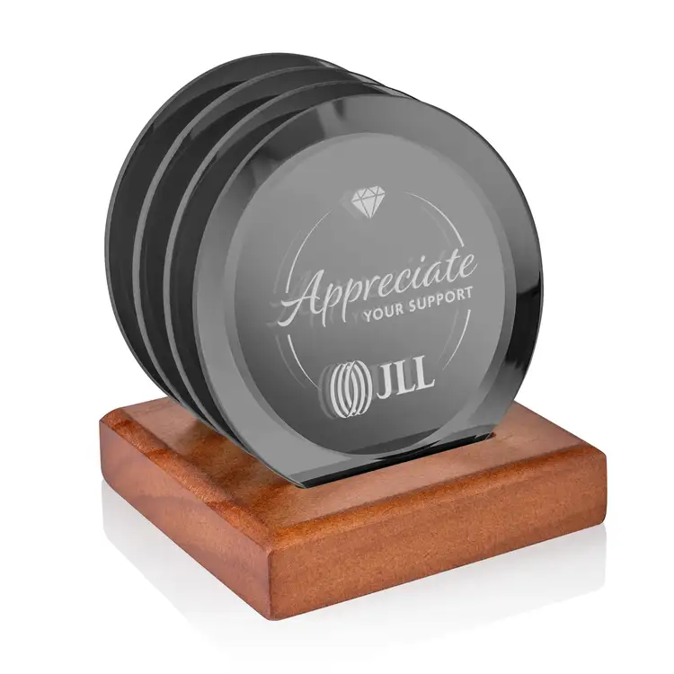 Aladdin Coasters - Set of 4 on Walnut Base #2