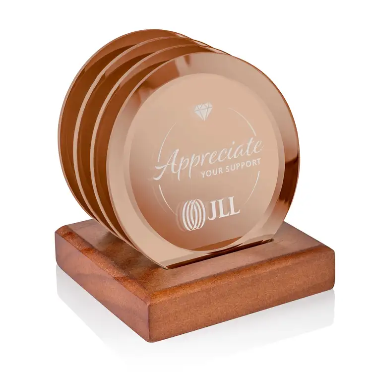 Aladdin Coasters - Set of 4 on Walnut Base #3