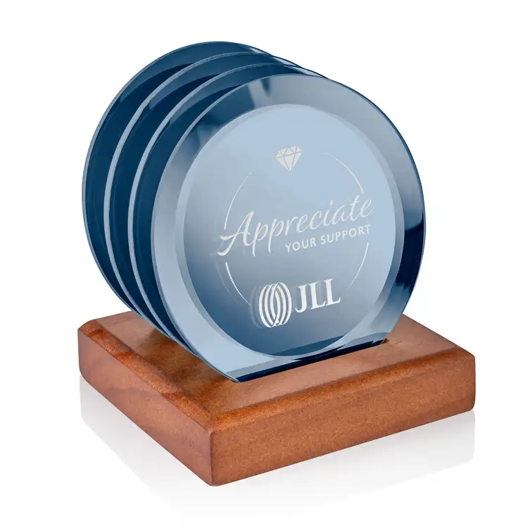 Aladdin Coasters - Set of 4 on Walnut Base #4