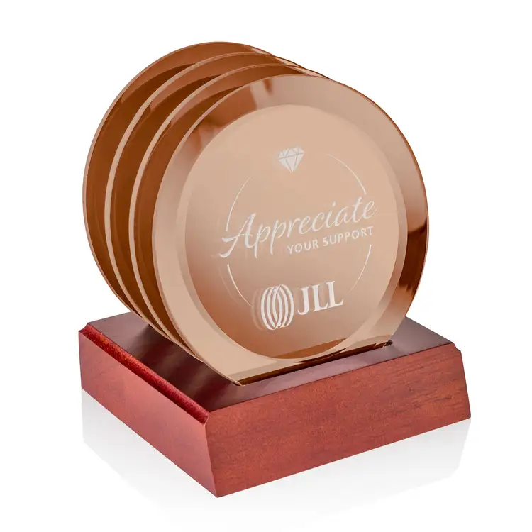 Ensemble de 4 sous-verres Aladdin sur support Palissandre #3