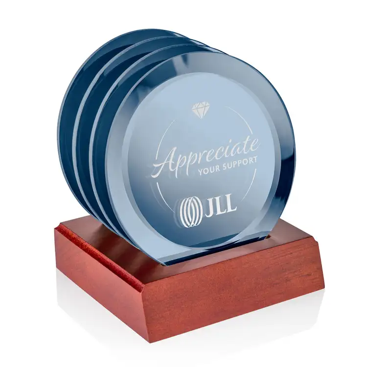 Ensemble de 4 sous-verres Aladdin sur support Palissandre #4