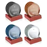 Ensemble de 4 sous-verres Aladdin sur support Palissandre
