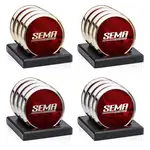 Danville Coasters - Set of 4 - Metal - Multicolor on Satin Black Base