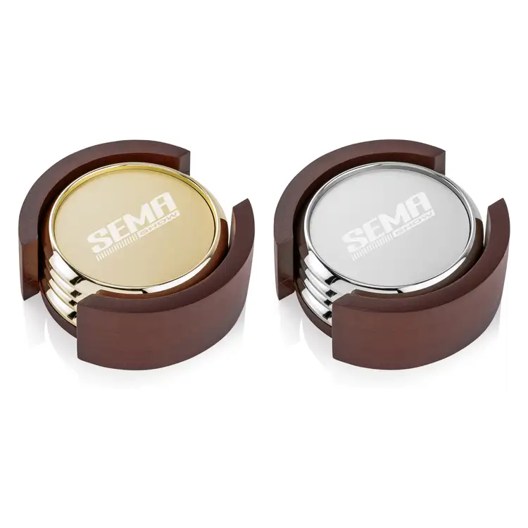 Danville Coasters - Set of 4 - Metal on Colfax Base