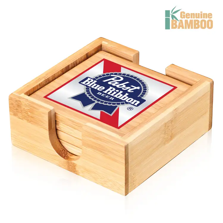 Ensemble de 4 sous-verres Fairfax en bambou multicolore