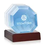 Ensemble de 4 sous-verres Meaford multicolore sur support Palissandre