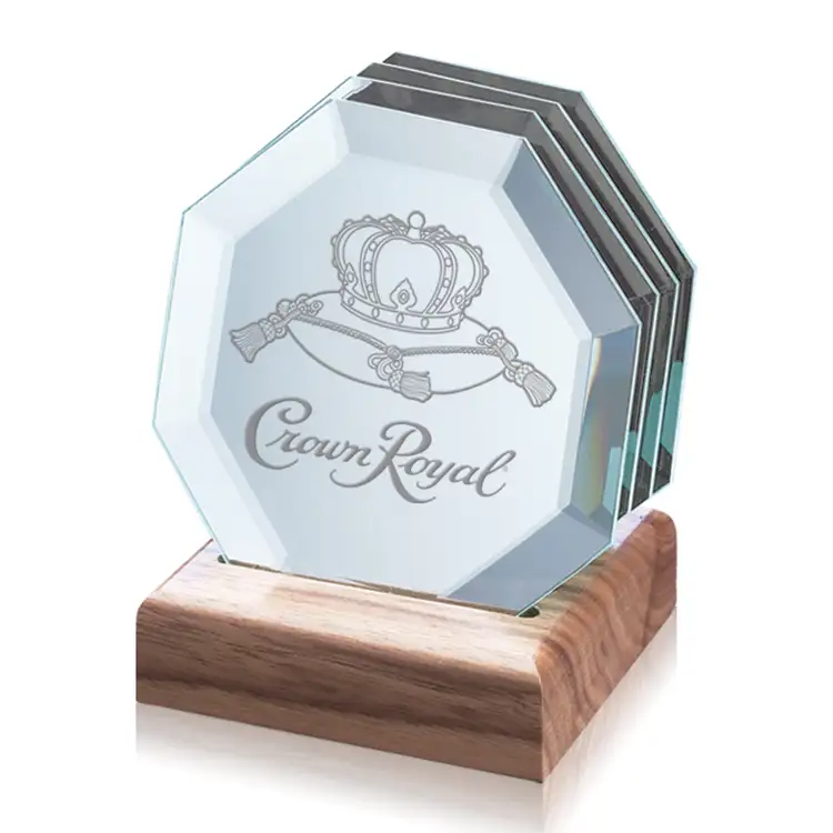 Melrose Coasters - Set of 4 with Wood Stand