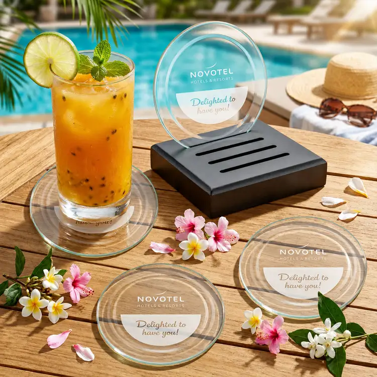 Ensemble de 4 sous-verres Midland sur support Noir #3