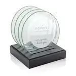 Ensemble de 4 sous-verres Midland sur support Noir