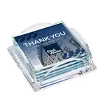 Ensemble de 4 sous-verres Rockford en cristal Starfire multicolore sur support Herning Transparent