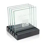 Rockford Coasters - Set of 4 - Jade on Brolin Black Base