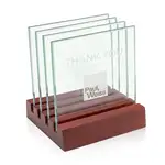 Rockford Coasters - Set of 4 - Jade on Brolin Rosewood Base