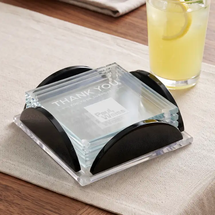 Rockford Coasters - Set of 4 - Jade on Herning Black Base #3