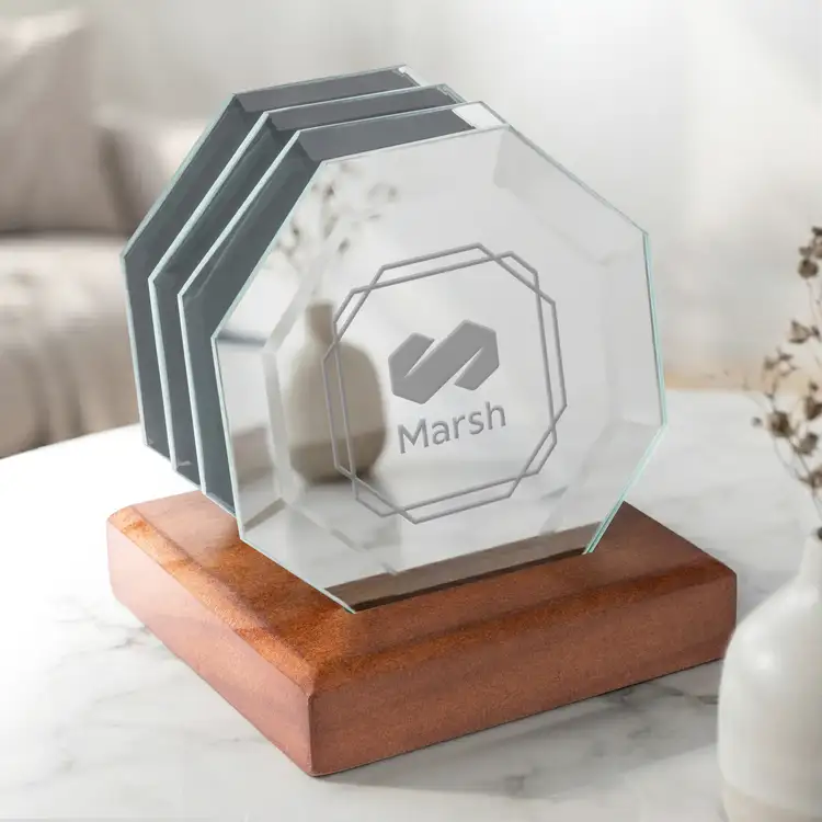 Sloane Coasters - Set of 4 on Walnut Base #3