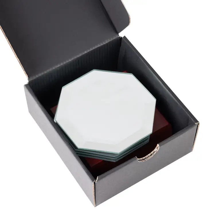 Ensemble de 4 sous-verres Sloane sur support Palissandre #2