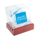 Talbot Coasters - Set of 4 - Multicolor on Rosewood Base