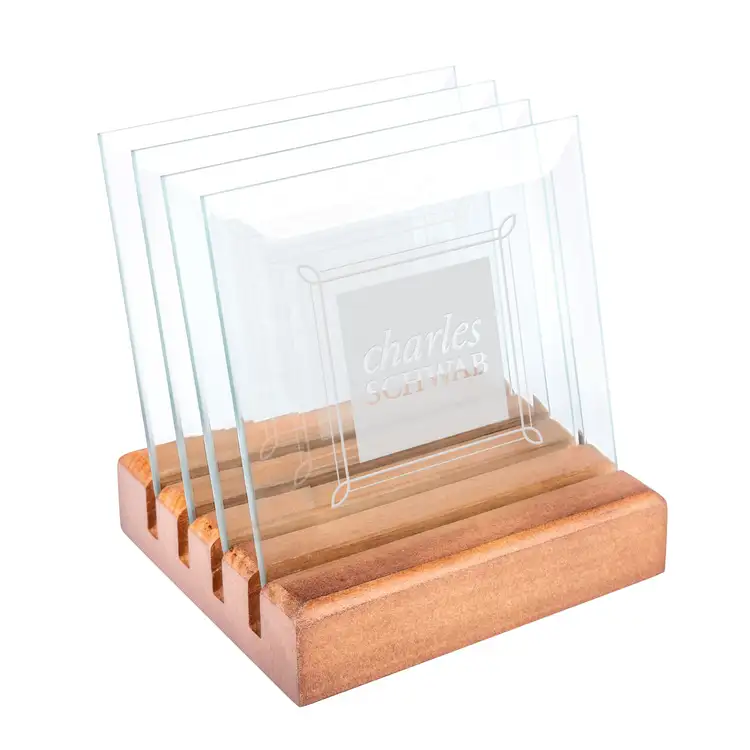 Talbot Coasters - Set of 4 on Walnut Base