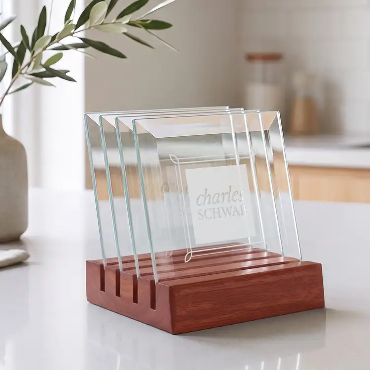 Talbot Coasters - Set of 4 on Rosewood Base #3