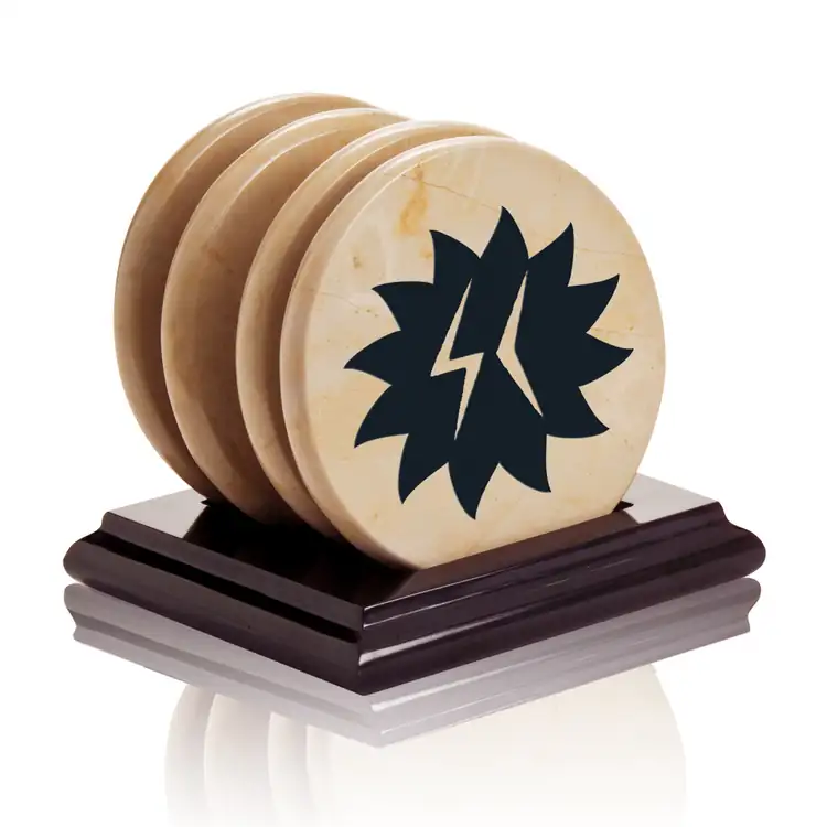 Uxbridge Set of 4 Marble Coasters - Deep Etch #2