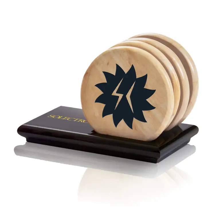 Uxbridge Set of 4 Marble Coasters - Deep Etch #3