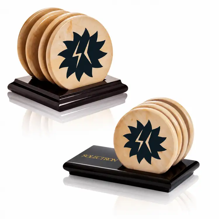 Uxbridge Set of 4 Marble Coasters - Deep Etch