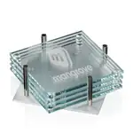 Coasters - Set of 4 - Square - Starfire on Aluminum Base
