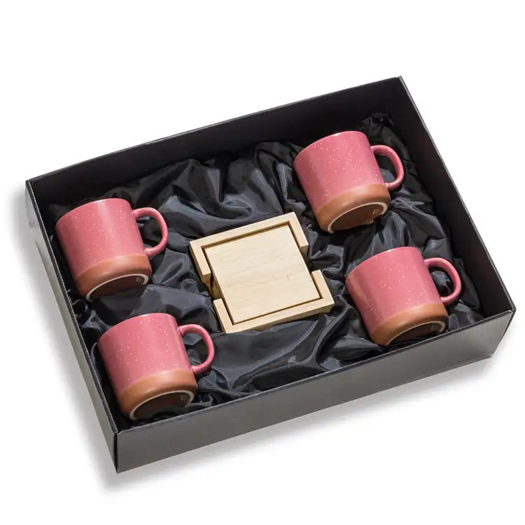 Cyrene Set of 4 14 oz Mugs and Bamboo Coasters #4
