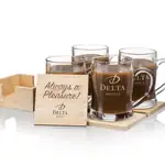 Ensemble de 4 tasses Darien 14 oz et sous-verres en bambou