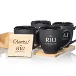 Ensemble de 4 tasses Dereham 16 oz et sous-verres en bambou