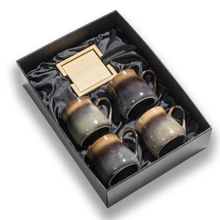 Dodsworth Set of 4 16 oz Mugs and Bamboo Coasters #5