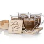 Ensemble de 4 tasses Hartford 16 oz et sous-verres en bambou