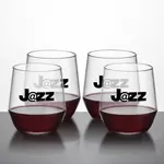 Poolside Tritan Stemless Wine Glass Set of 4 - 15 oz - Imprinted