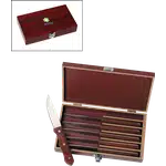 Manchurian Ash 6-Piece Steak Knife Slim Case Set