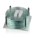 Barnaby Coasters - Set of 6 on Aluminum Base on Aluminum Base