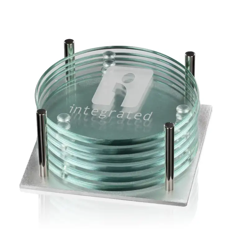 Barnaby Coasters - Set of 6 on Aluminum Base on Aluminum Base