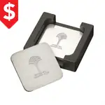 Ensemble de 6 sous-verres Throw en acier inoxydable