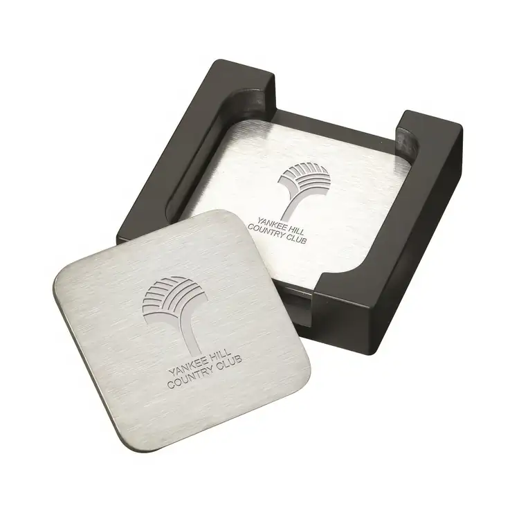 Ensemble de 6 sous-verres Throw en acier inoxydable