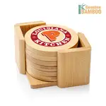 Yorkshire Coasters - Set of 6 - Round - Bamboo - Multicolor