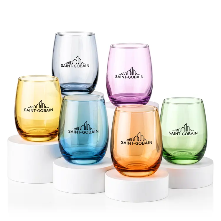 Sedona Set of 6 Stemless Wine Glasses 14 oz - Imprinted