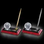 Crystal Golf Ball Desk Pen Set