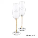 Swarovski Crystalline Toasting Flutes - Set of 2 - Laser Engraved