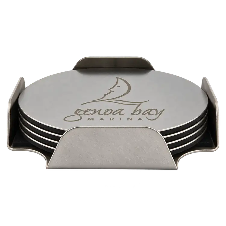 Augusta Stainless Steel Coaster Set