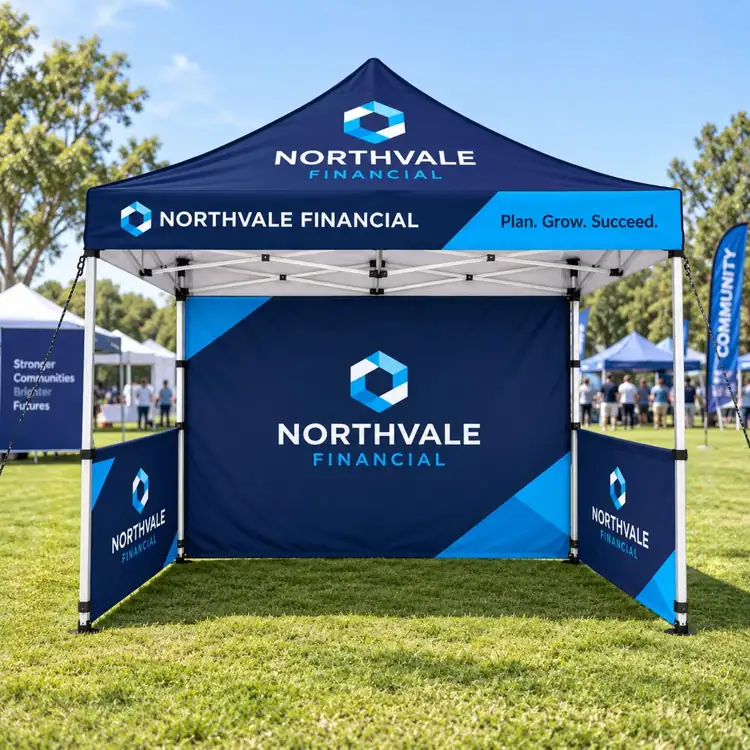 Tent Package with Sublimated Backwall and Half Walls #2