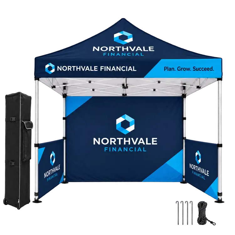 Tent Package with Sublimated Backwall and Half Walls