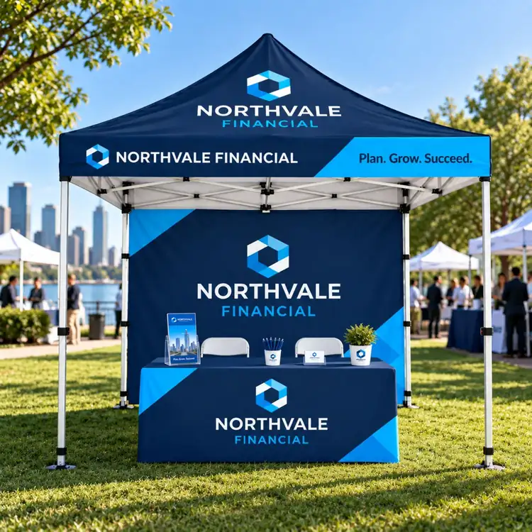 Tent Package with Backwall and Fitted Tablecloth #2