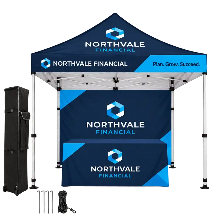 Tent Package with Backwall and Fitted Tablecloth