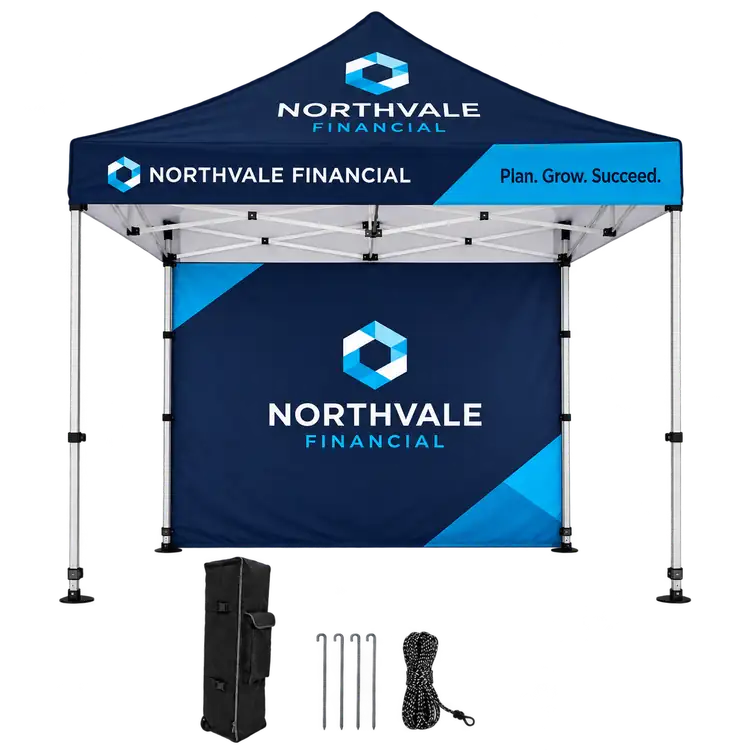 Tent Package with Double Sided Sublimated Backwall